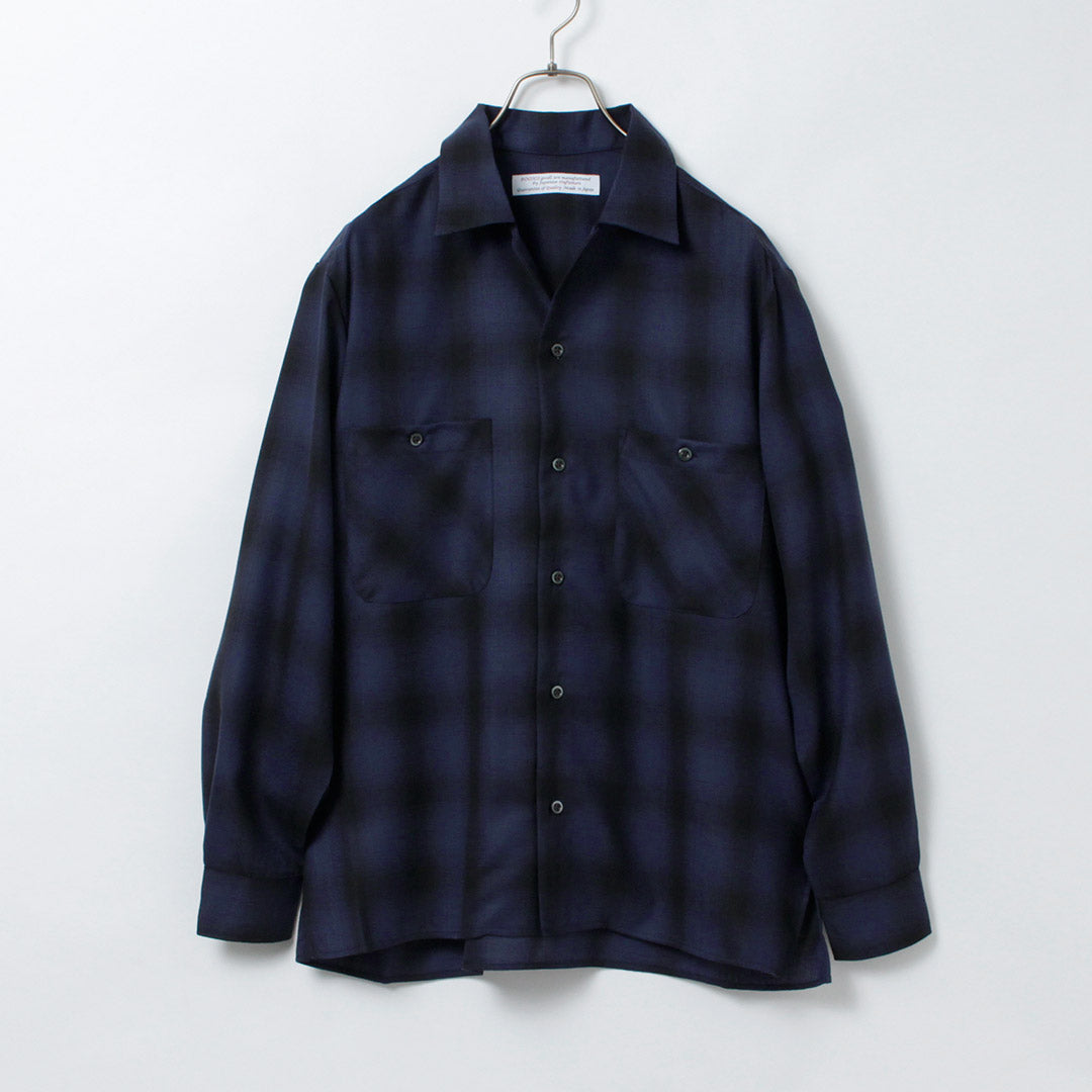 ROCOCO / Wool Open-Collared Shirt