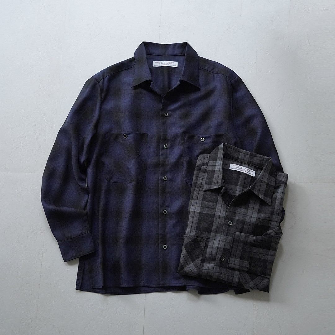 ROCOCO / Wool Open-Collared Shirt