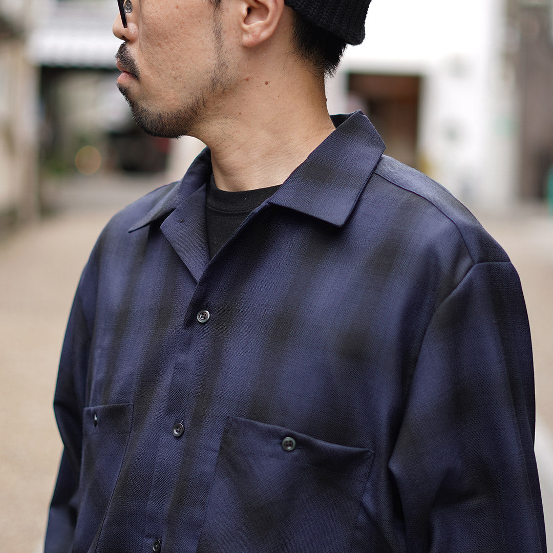 ROCOCO / Wool Open-Collared Shirt