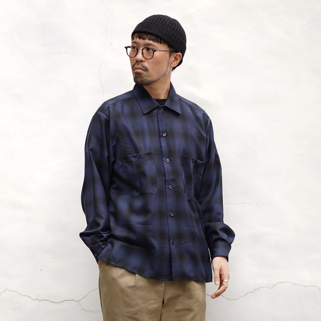 ROCOCO / Wool Open-Collared Shirt