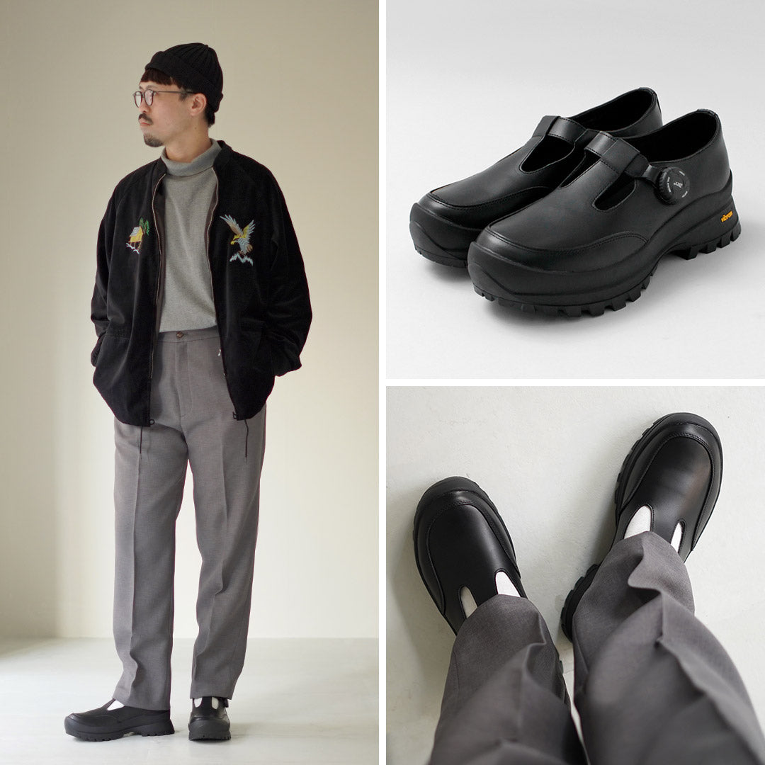 MOLLE SHOES / Free Rock T-Strap Leather Shoes