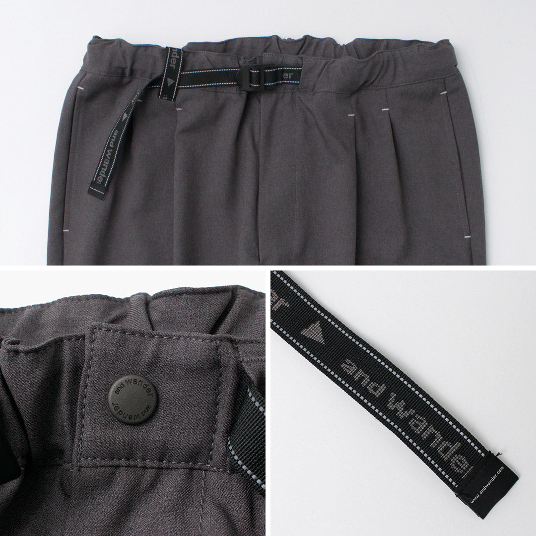 AND WANDER / PE Melange Twill Pants