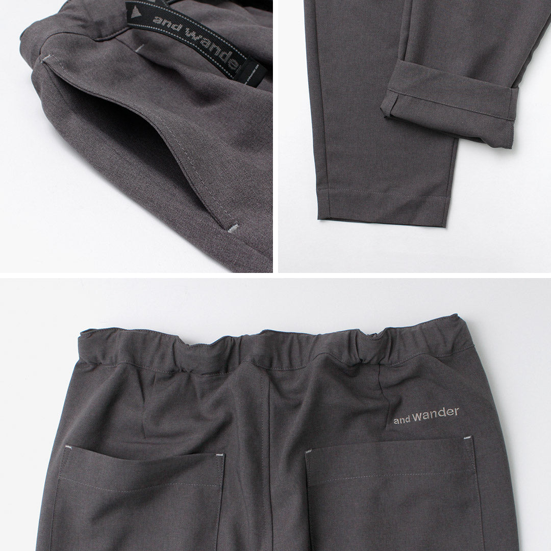 AND WANDER / PE Melange Twill Pants