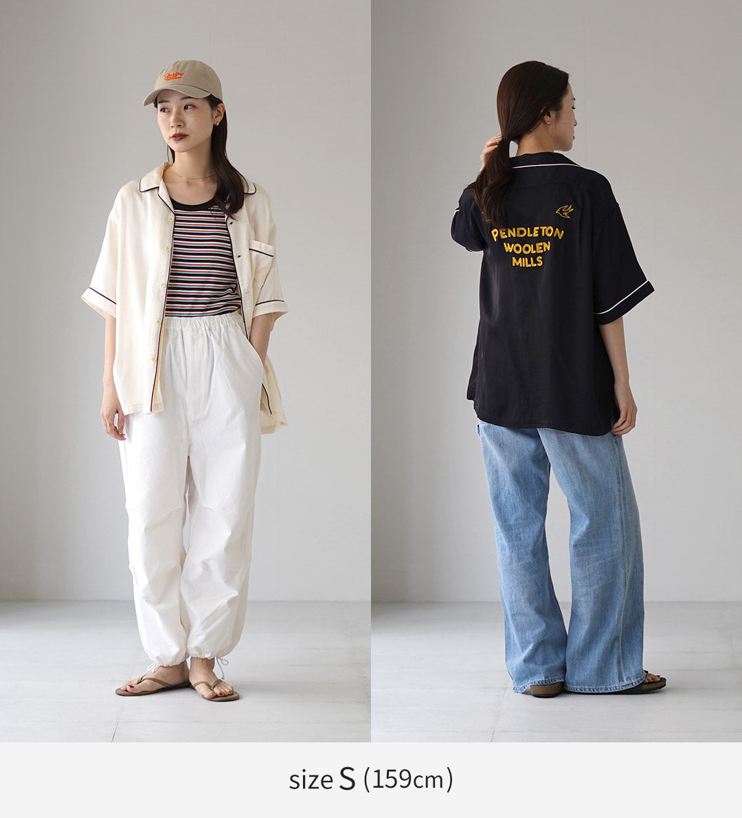PENDLETON / Piping Embroidery Open Collar Shirt