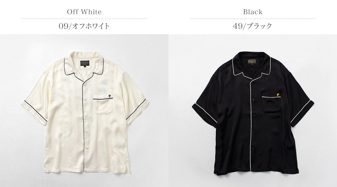 PENDLETON / Piping Embroidery Open Collar Shirt