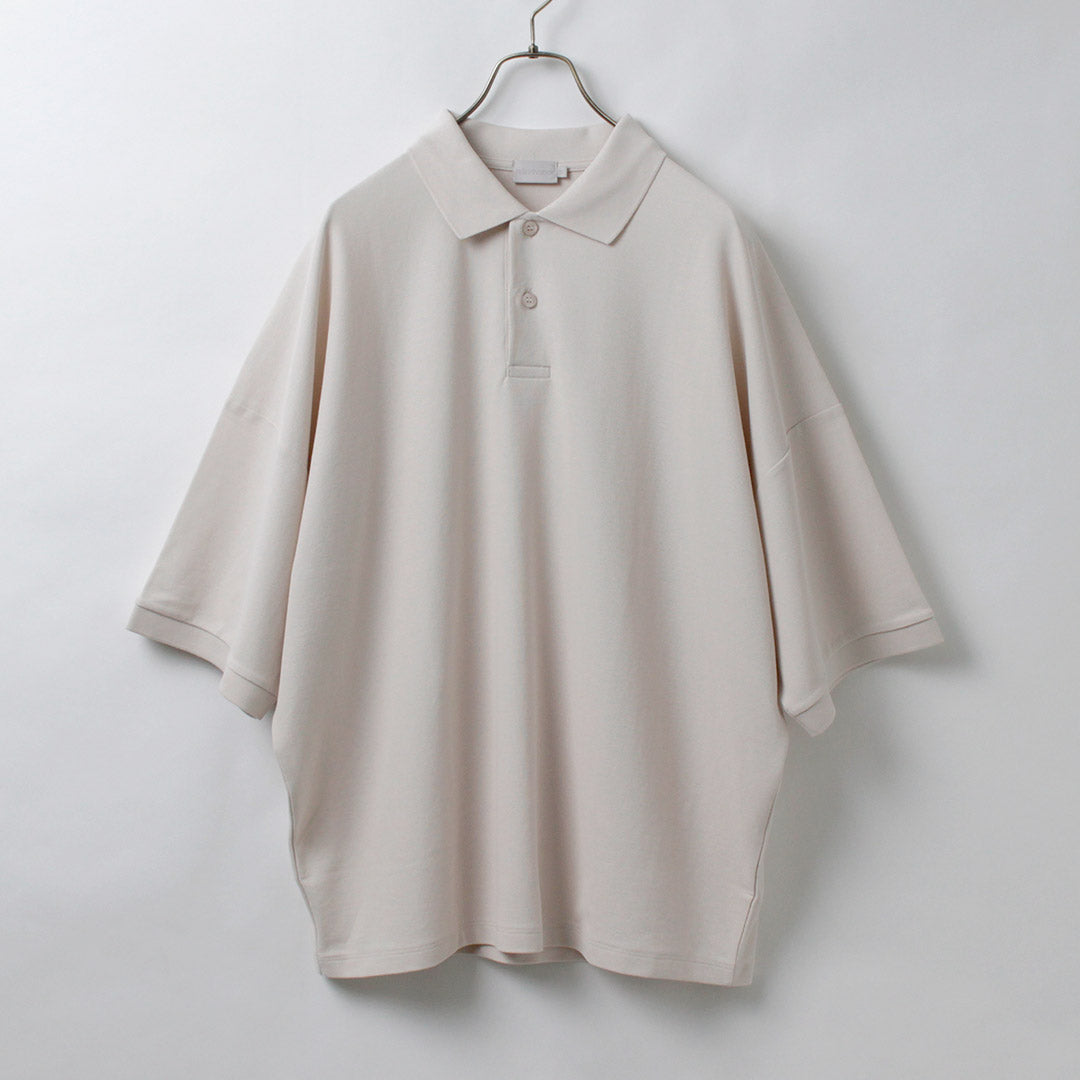 HANDVAERK / Short Sleeve Tapered Big Pique Polo Shirt