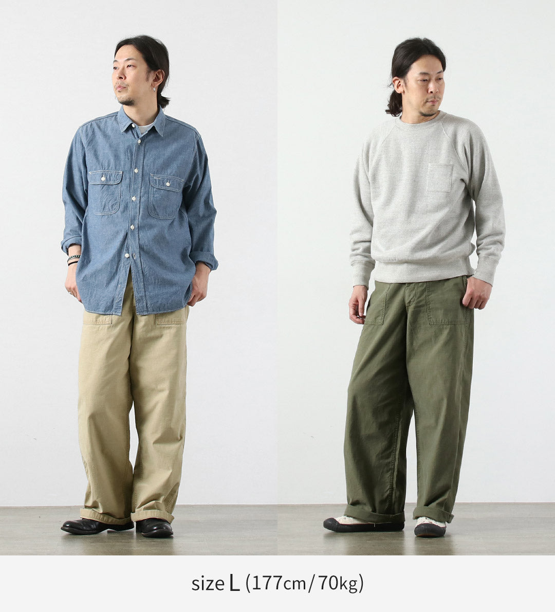 JAPAN BLUE JEANS / 와이드 베이커 팬츠 유황 염색 백 새틴