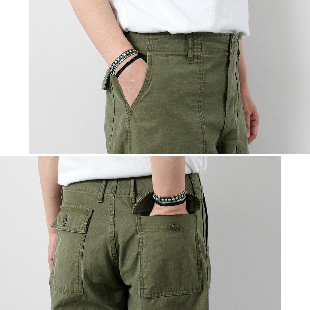 JAPAN BLUE JEANS / 와이드 베이커 팬츠 유황 염색 백 새틴