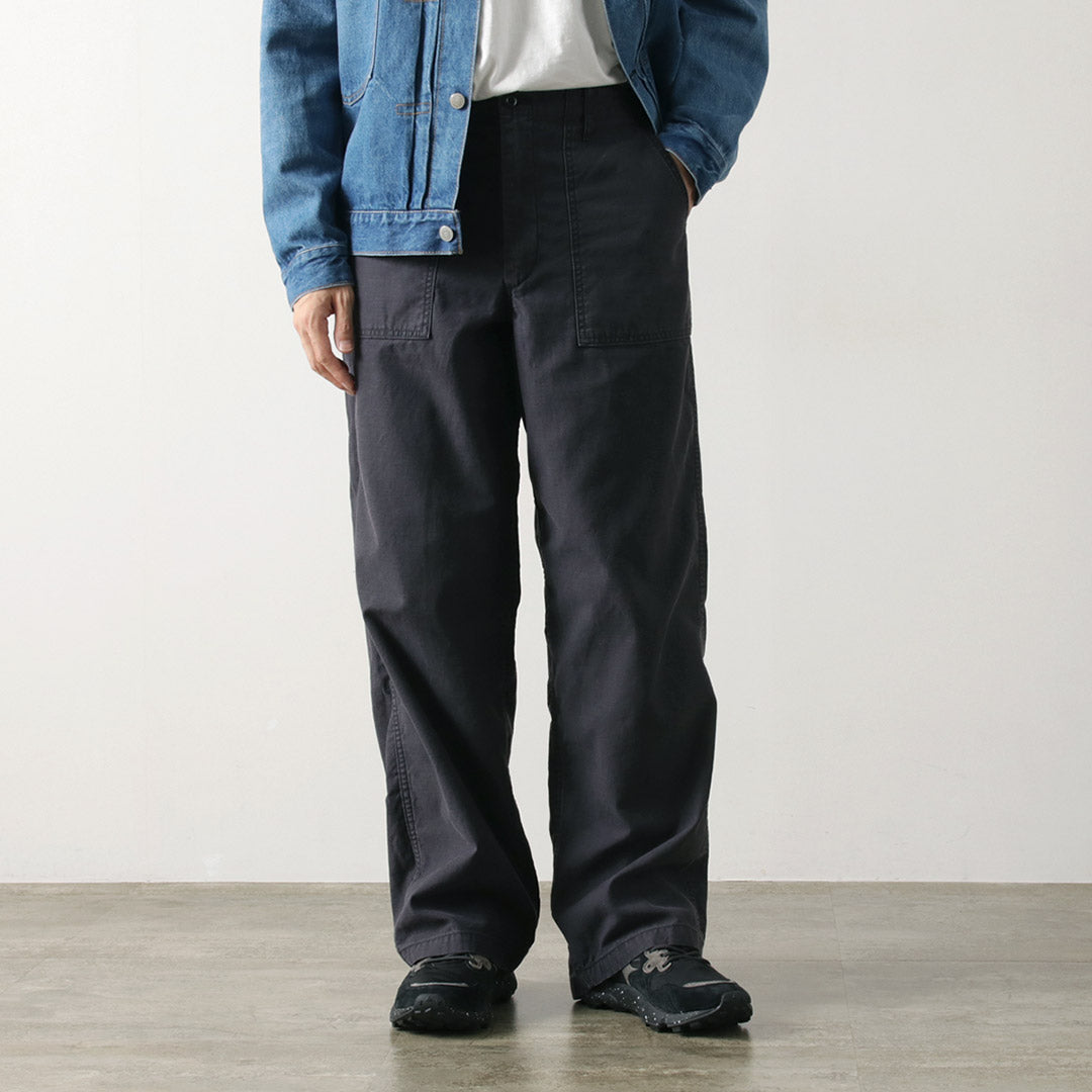 JAPAN BLUE JEANS / Wide Baker Pants Sulphur-dyed Back Satin