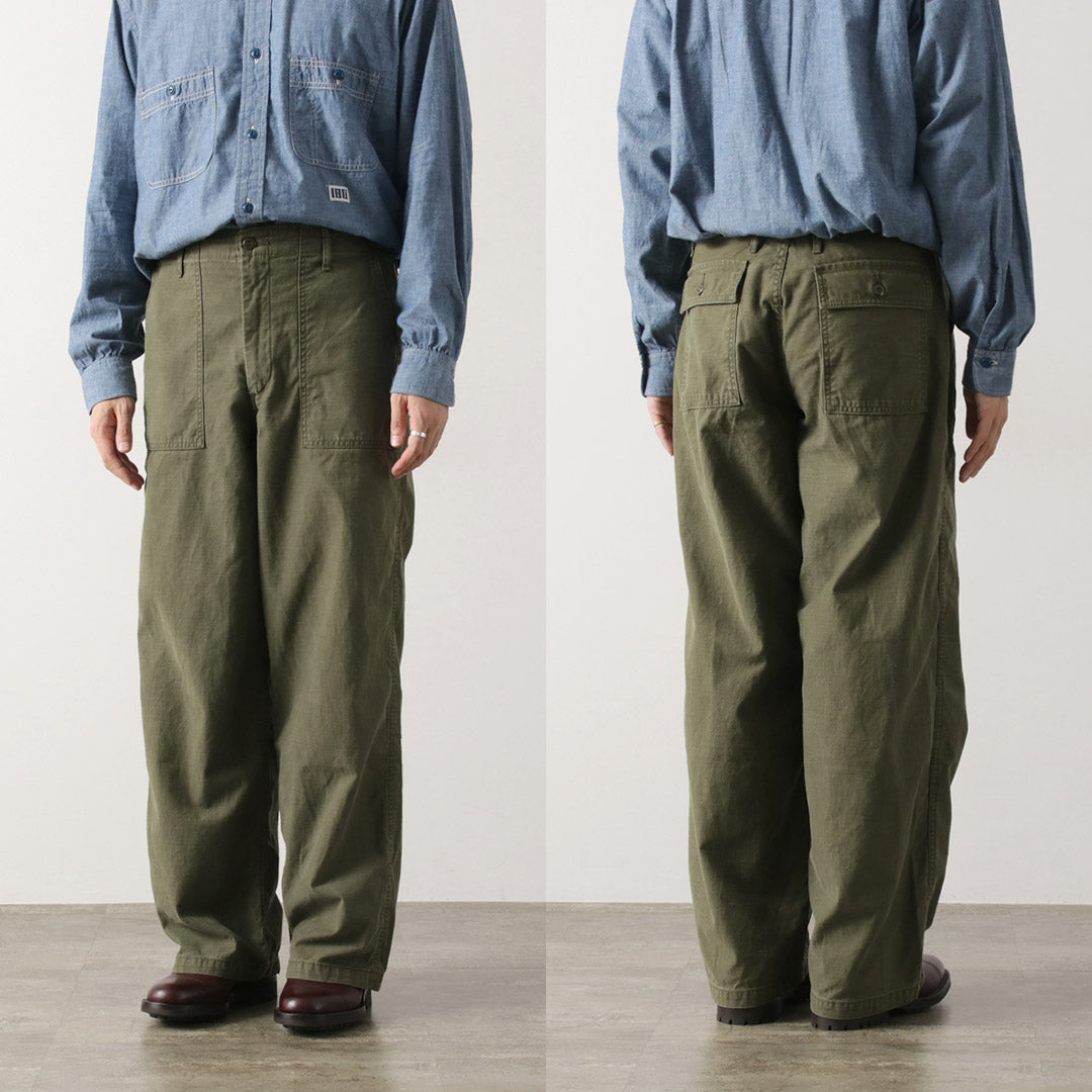 JAPAN BLUE JEANS / Wide Baker Pants Sulphur-dyed Back Satin