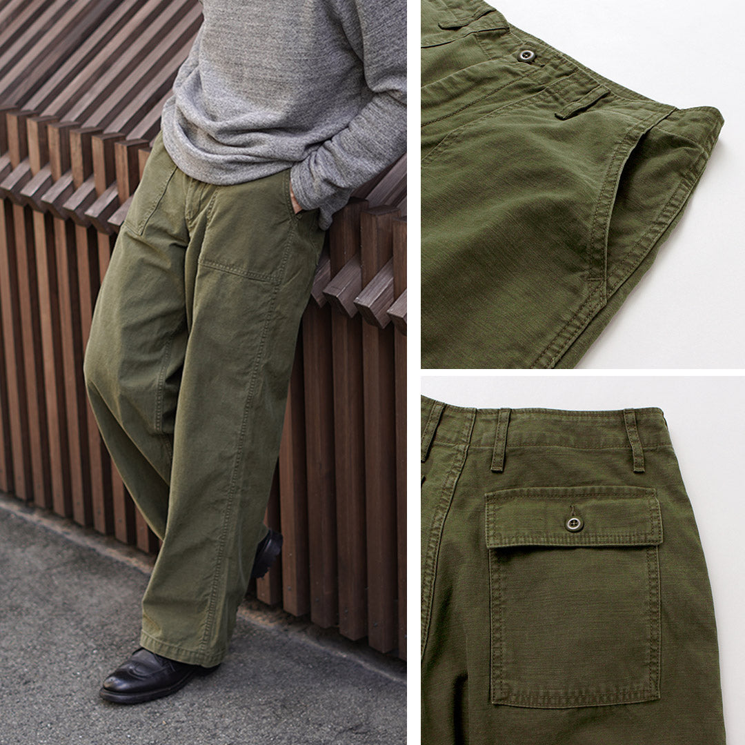 JAPAN BLUE JEANS / Wide Baker Pants Sulphur-dyed Back Satin