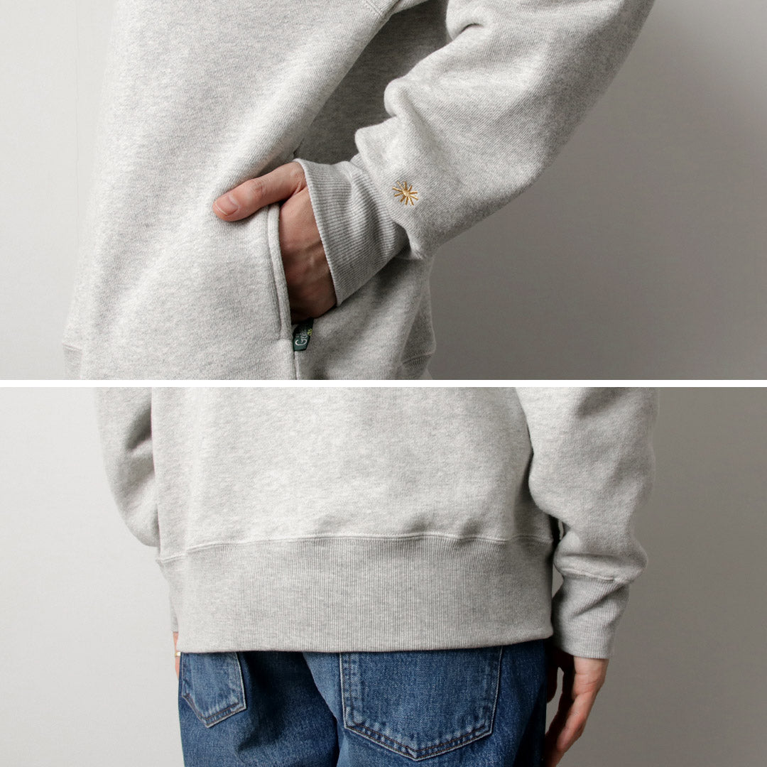 GOHEMP / Half-zip Crew Sweatshirt