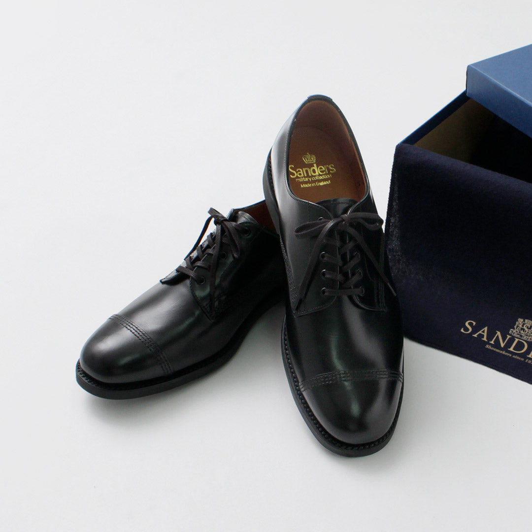 SANDERS / 1128BC Smooth Leather Military Derby Shoes