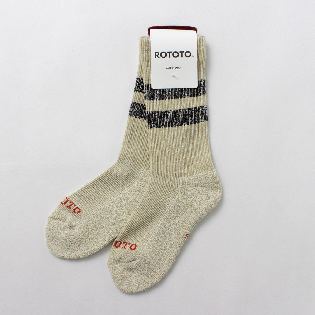 ROTOTO / Pile Stripe Marl Socks R1589