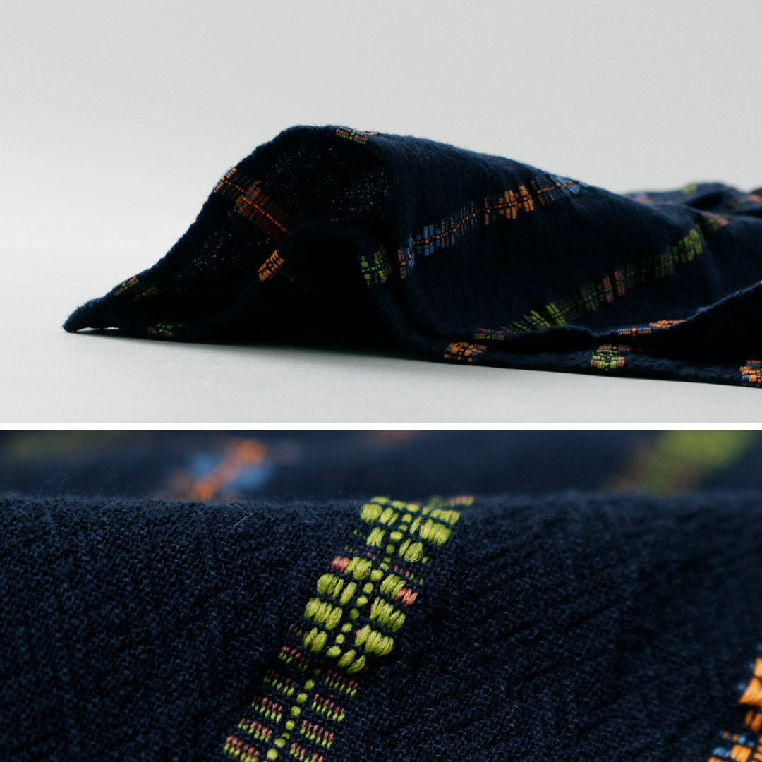 WAX LONDON / Didcot Short Sleeve Shirt Multi Loom Stripe
