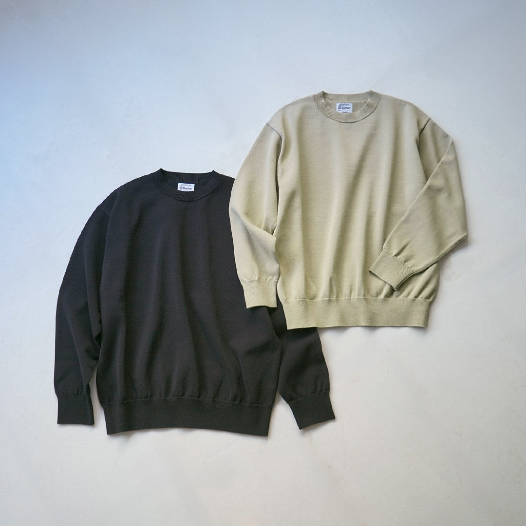 YONETOMI NEW BASIC / Pull rigide en tricot de coton Sea Island