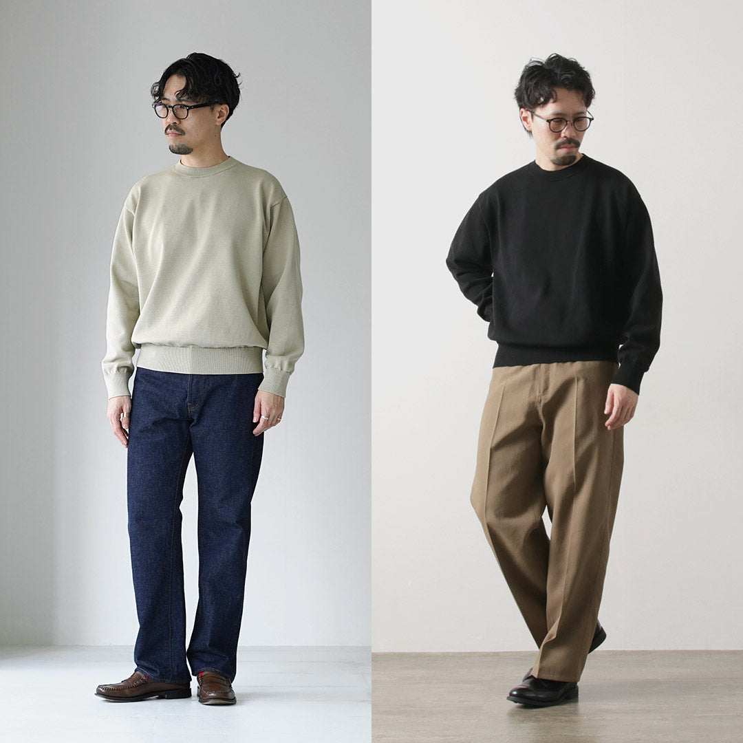 YONETOMI NEW BASIC / Pull rigide en tricot de coton Sea Island