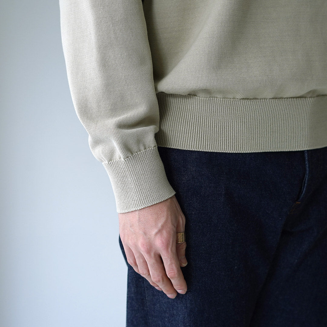 YONETOMI NEW BASIC / Pull rigide en tricot de coton Sea Island