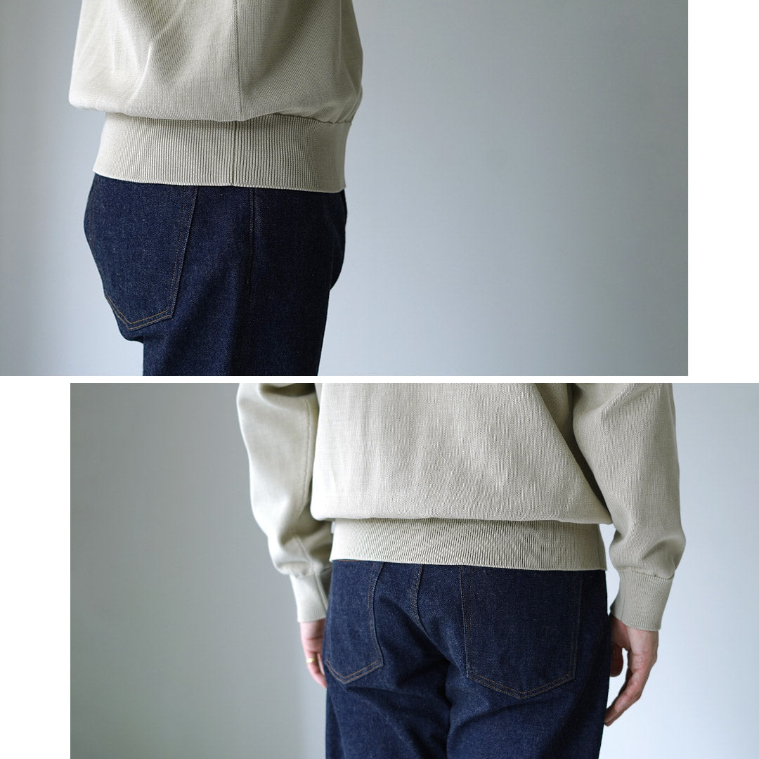 YONETOMI NEW BASIC / Pull rigide en tricot de coton Sea Island