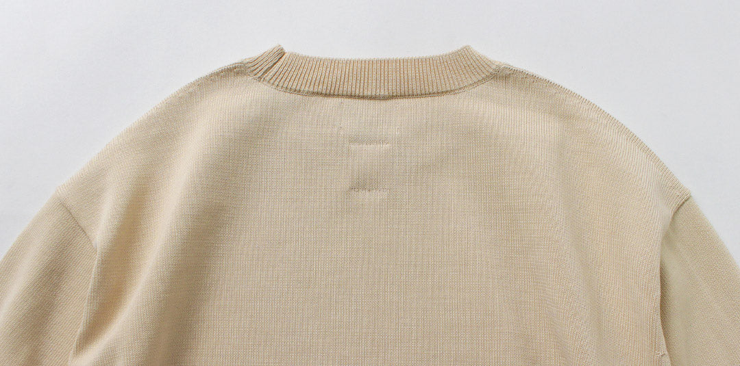 YONETOMI NEW BASIC / Rigid Sea Island Cotton Knit Pullover Crew Neck