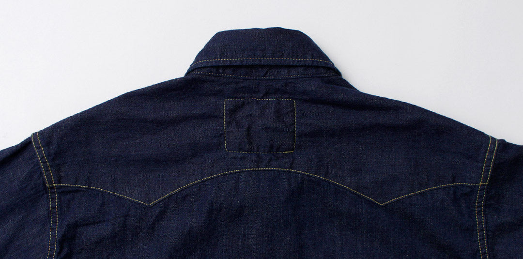 REMI RELIEF / 8.5oz Denim Sawtooth Flap Western Shirt