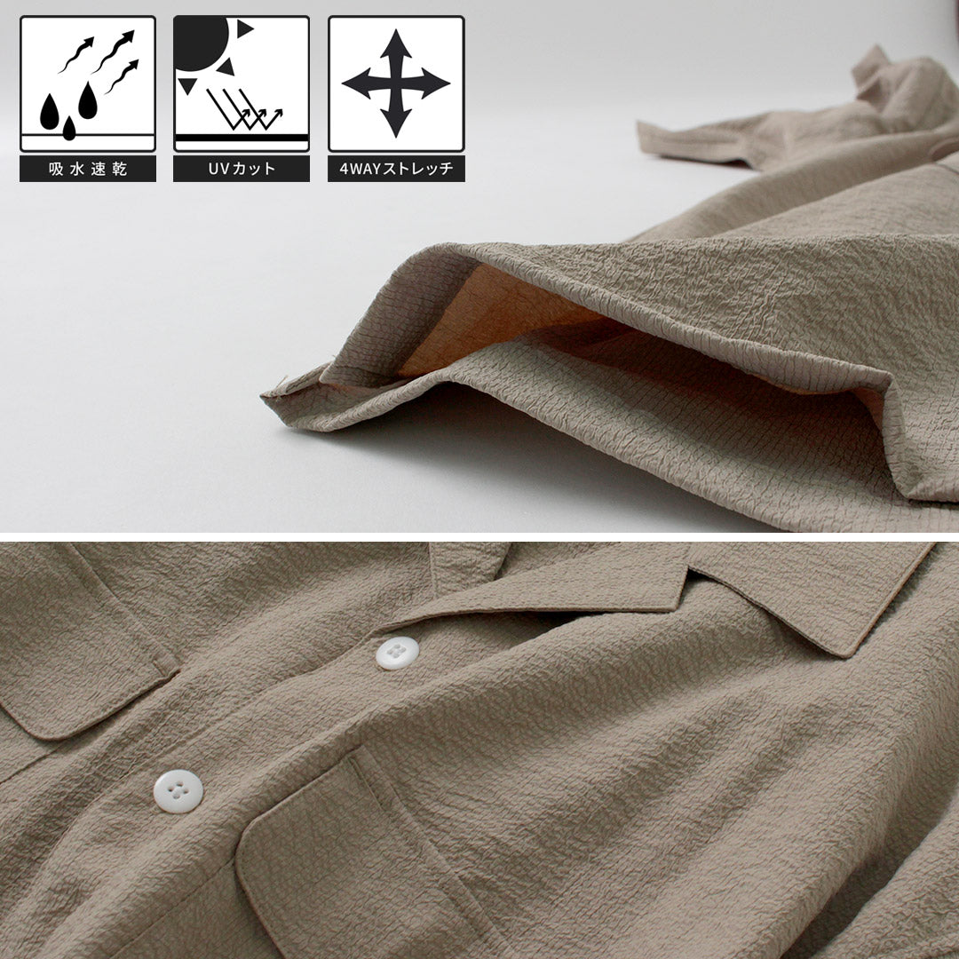 THOUSAND MILE / Seersucker Short Sleeve Shirt