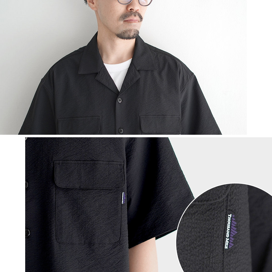 THOUSAND MILE / Seersucker Short Sleeve Shirt