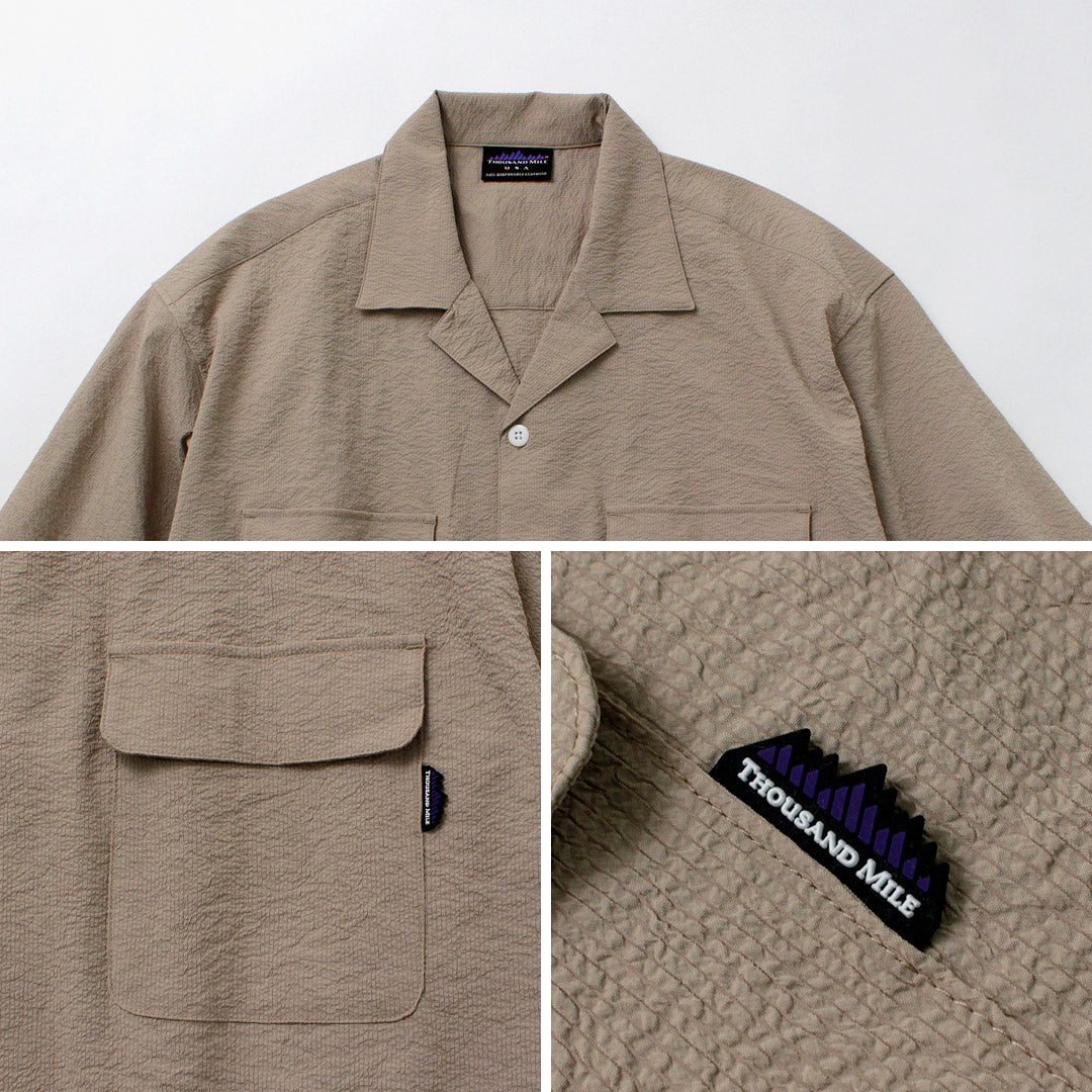 THOUSAND MILE / Seersucker Short Sleeve Shirt