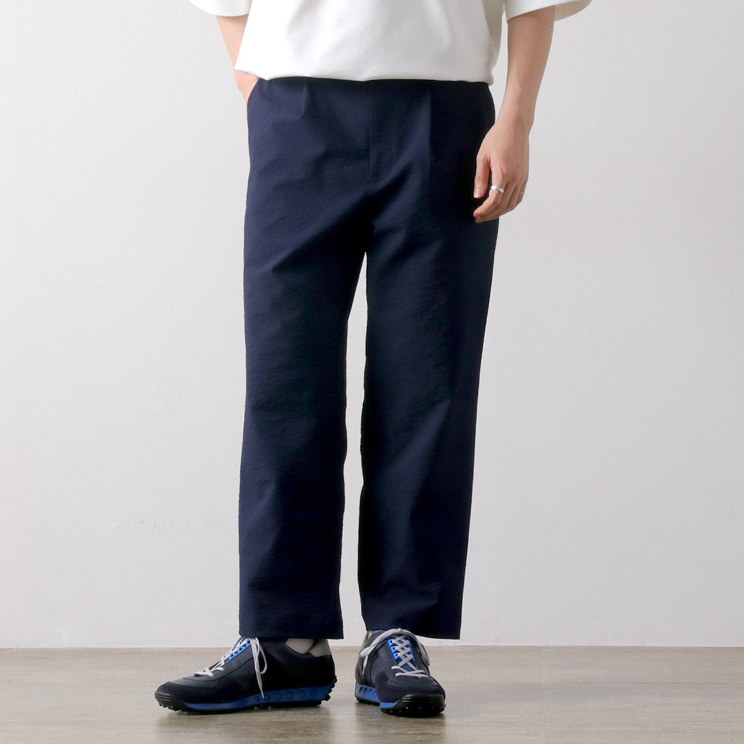 THOUSAND MILE / Seersucker Easy Tuck Trousers