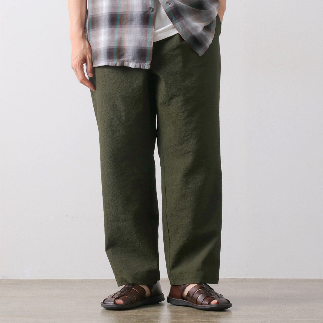 THOUSAND MILE / Seersucker Easy Tuck Trousers