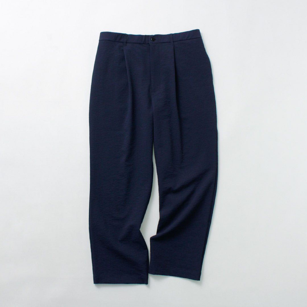 THOUSAND MILE / Seersucker Easy Tuck Trousers