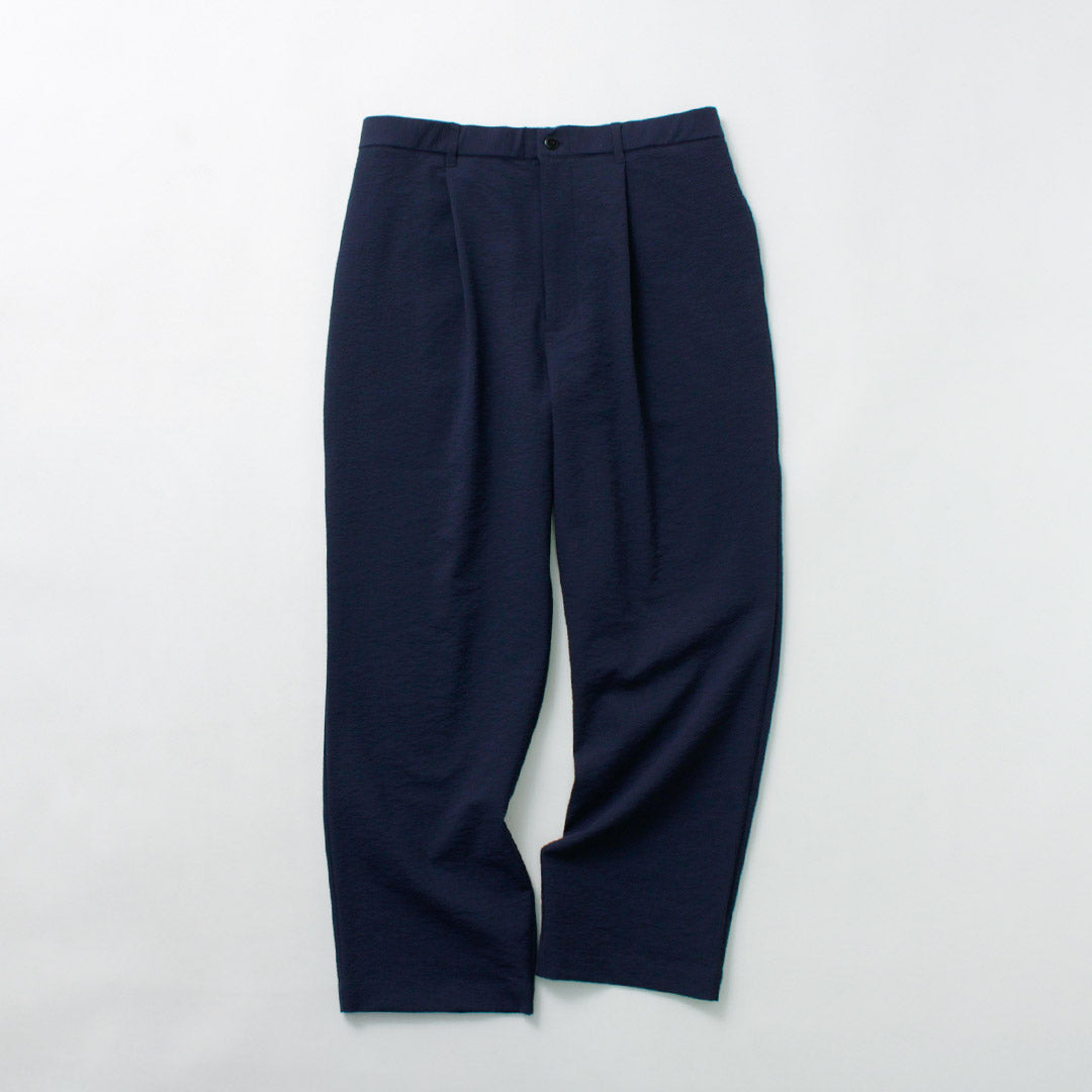 THOUSAND MILE / Seersucker Easy Tuck Trousers