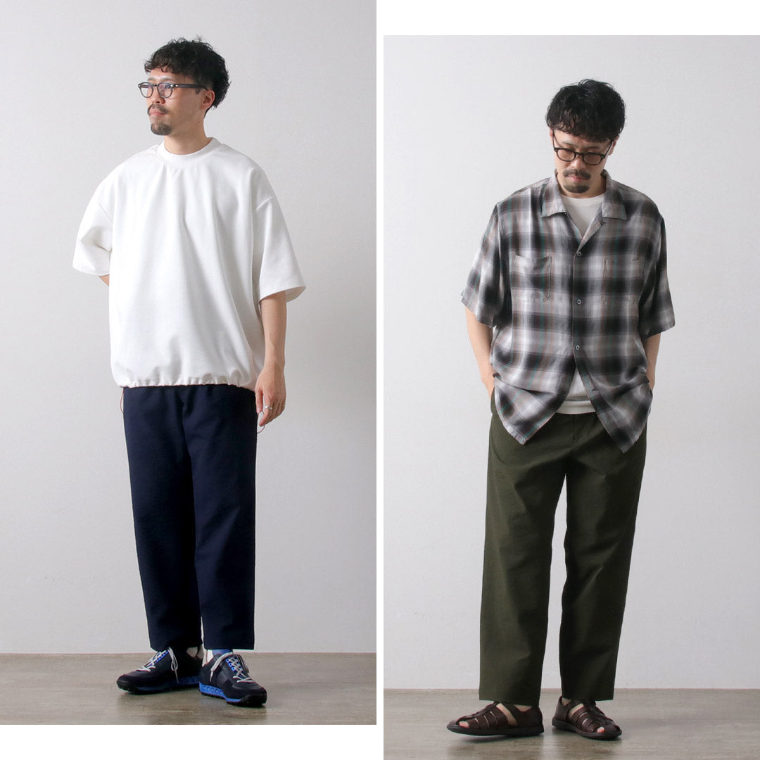 THOUSAND MILE / Seersucker Easy Tuck Trousers