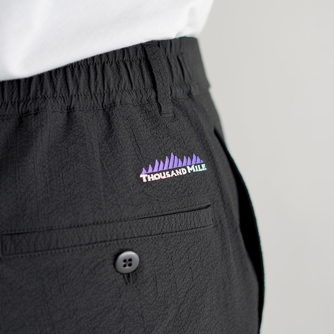 THOUSAND MILE / Seersucker Easy Tuck Trousers