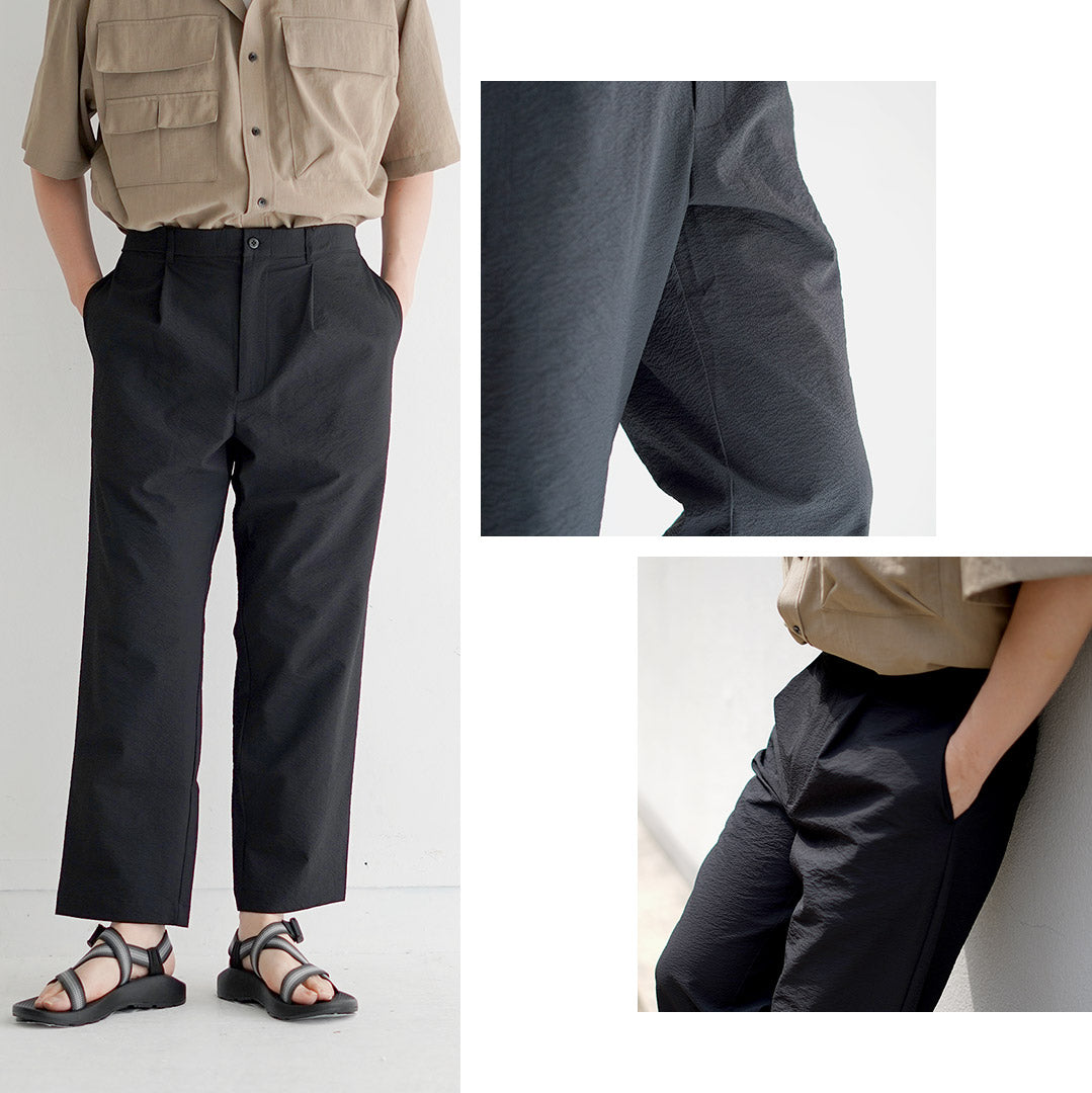 THOUSAND MILE / Seersucker Easy Tuck Trousers