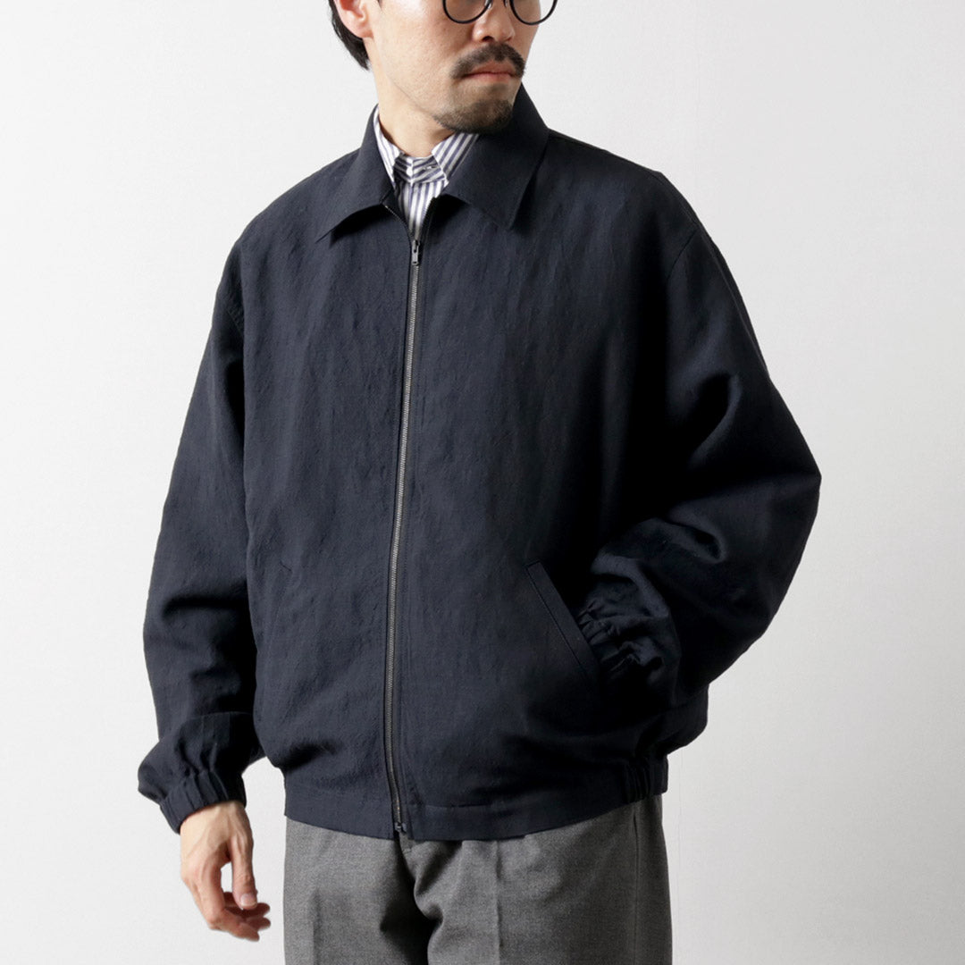FUJITO / Linen Wool Tropical Zip Blouson