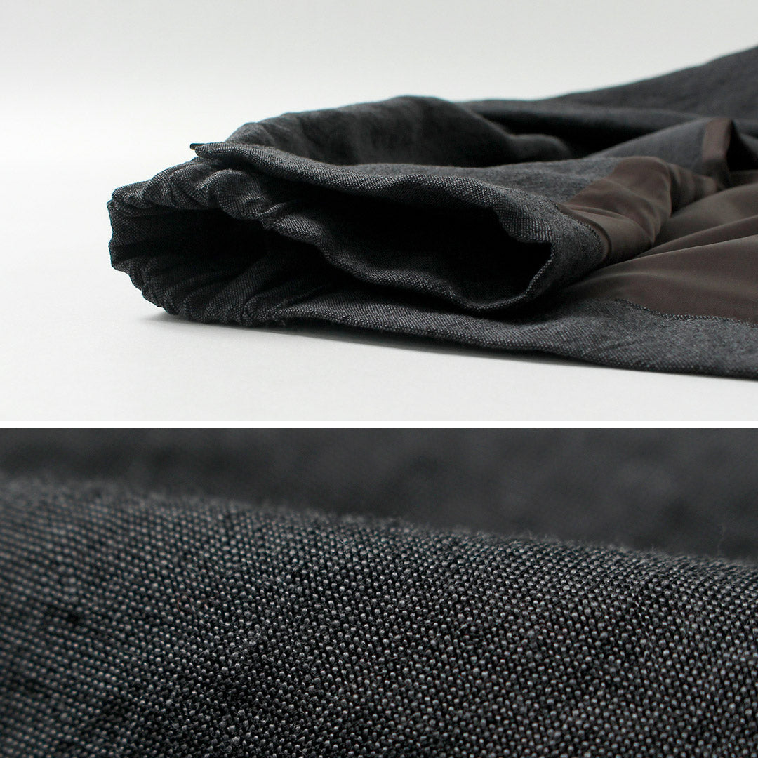 FUJITO / 亞麻羊毛熱帶拉鍊夾克衫