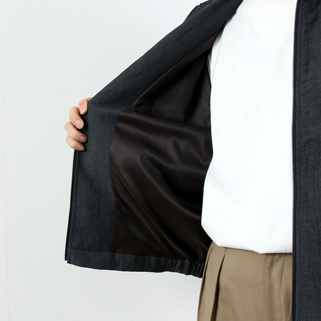 FUJITO / 亞麻羊毛熱帶拉鍊夾克衫