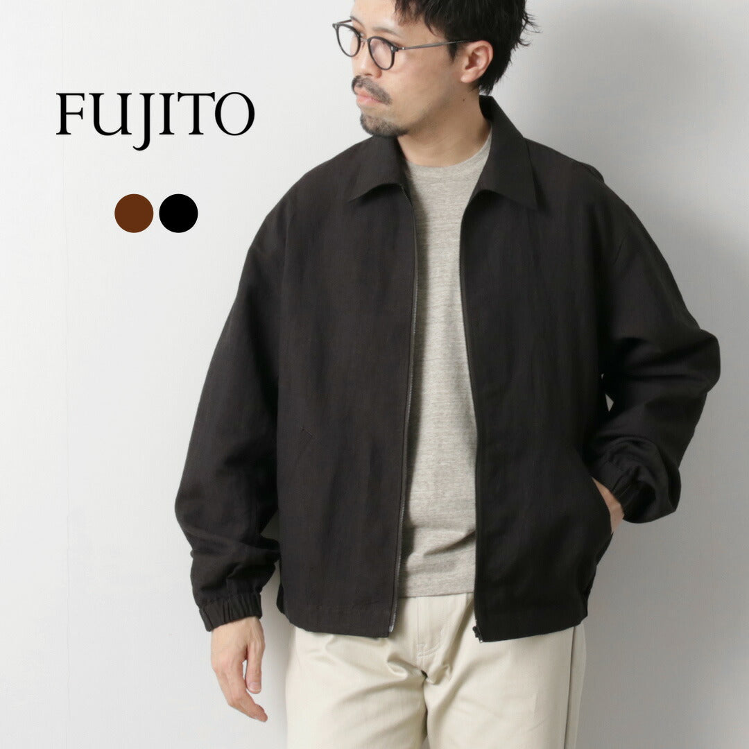 FUJITO / Linen Wool Tropical Zip Blouson