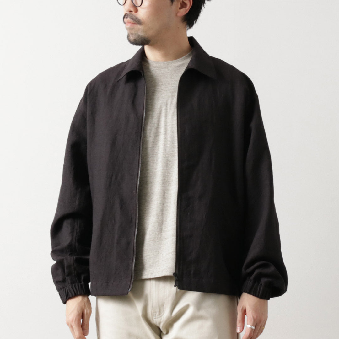 FUJITO / Linen Wool Tropical Zip Blouson