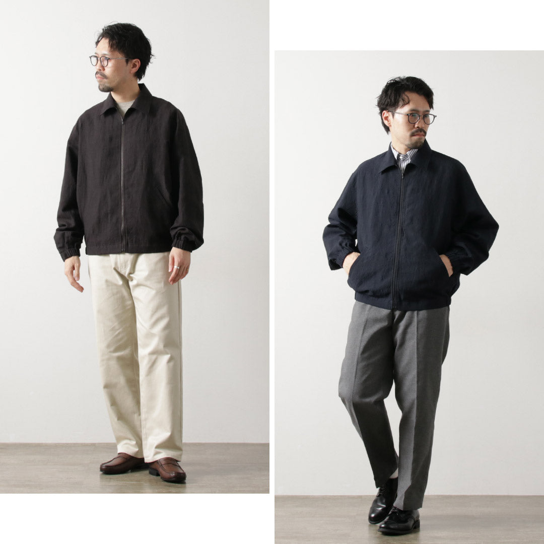 FUJITO / Linen Wool Tropical Zip Blouson