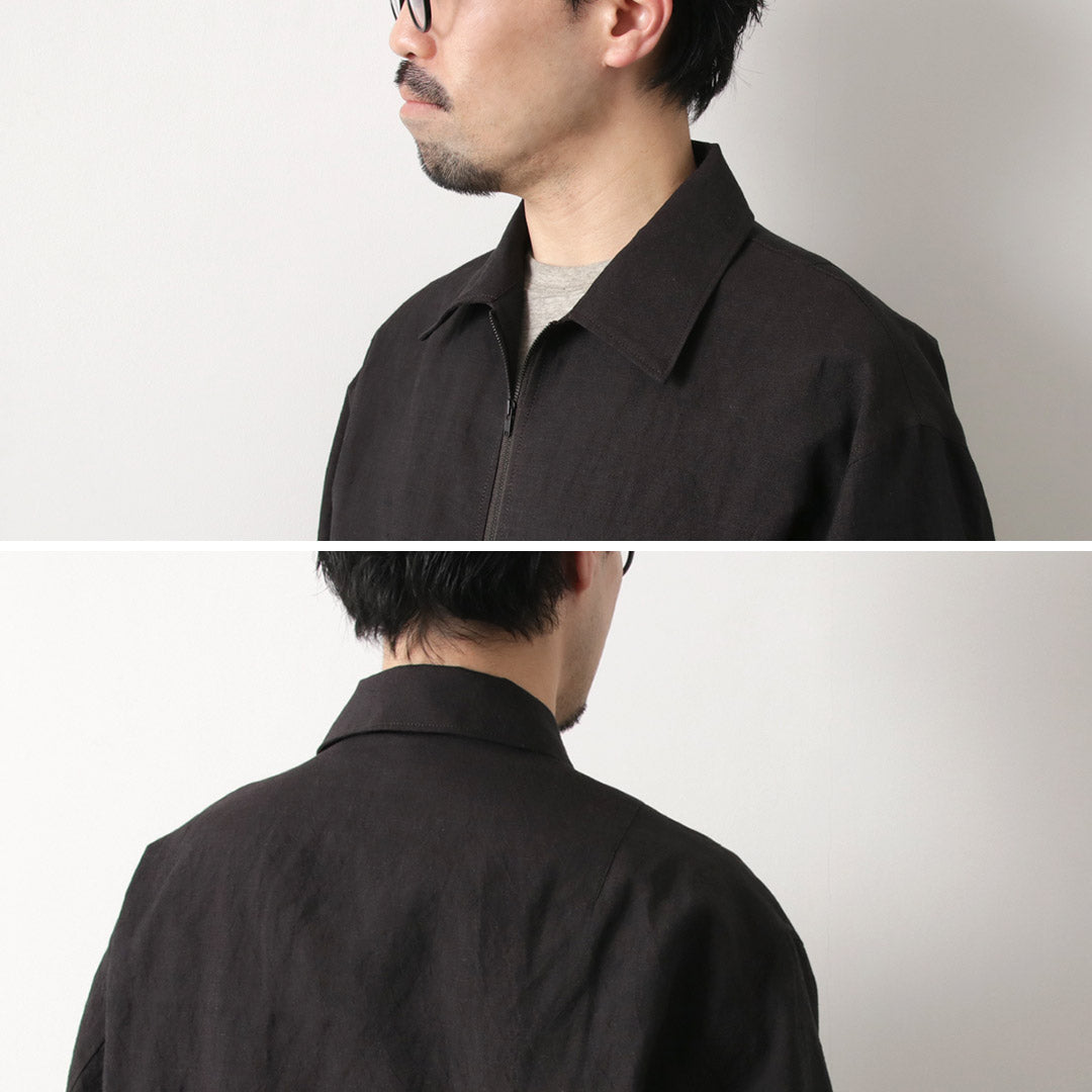 FUJITO / Linen Wool Tropical Zip Blouson