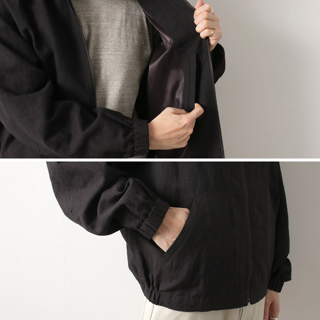 FUJITO / Linen Wool Tropical Zip Blouson