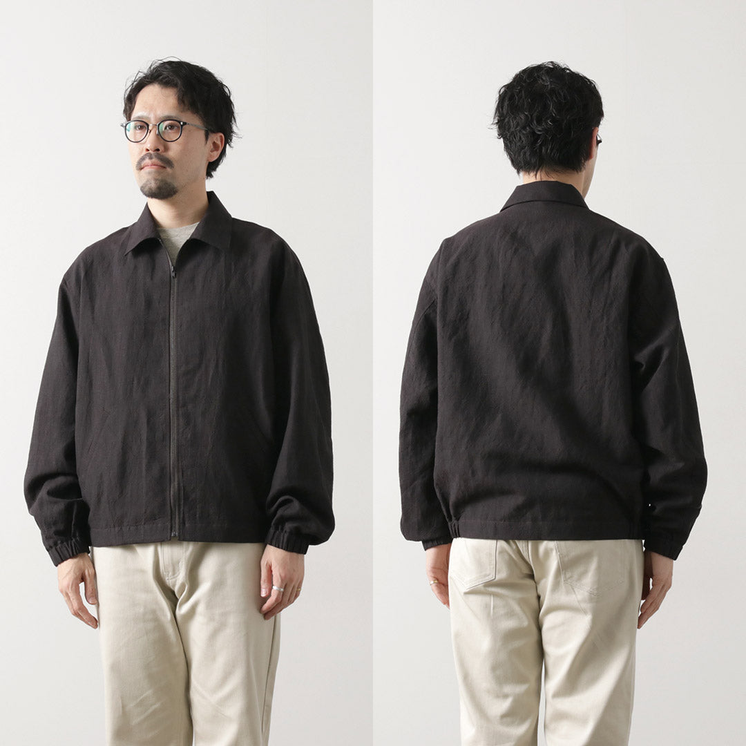 FUJITO / Linen Wool Tropical Zip Blouson