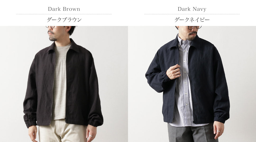 FUJITO / Linen Wool Tropical Zip Blouson