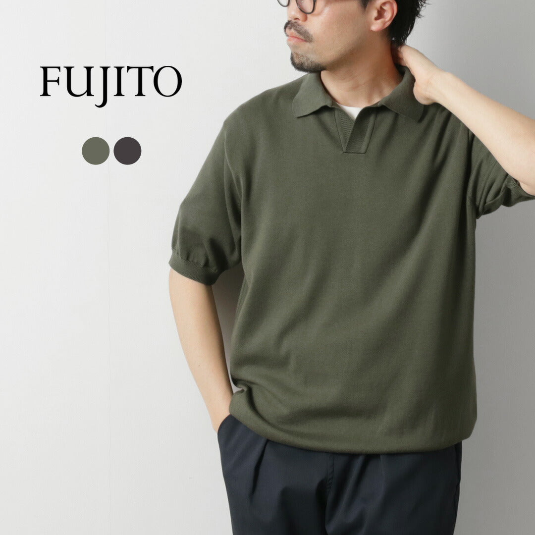 FUJITO / Cotton Silk Skipper Polo