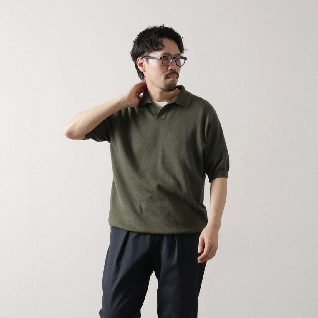 FUJITO / Cotton Silk Skipper Polo