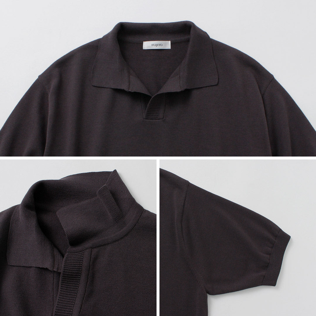 FUJITO / Cotton Silk Skipper Polo