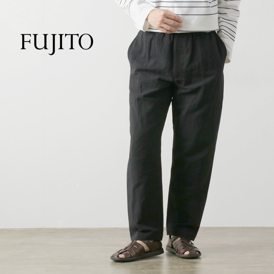 FUJITO / Linen Cotton Seersucker Easy Pants