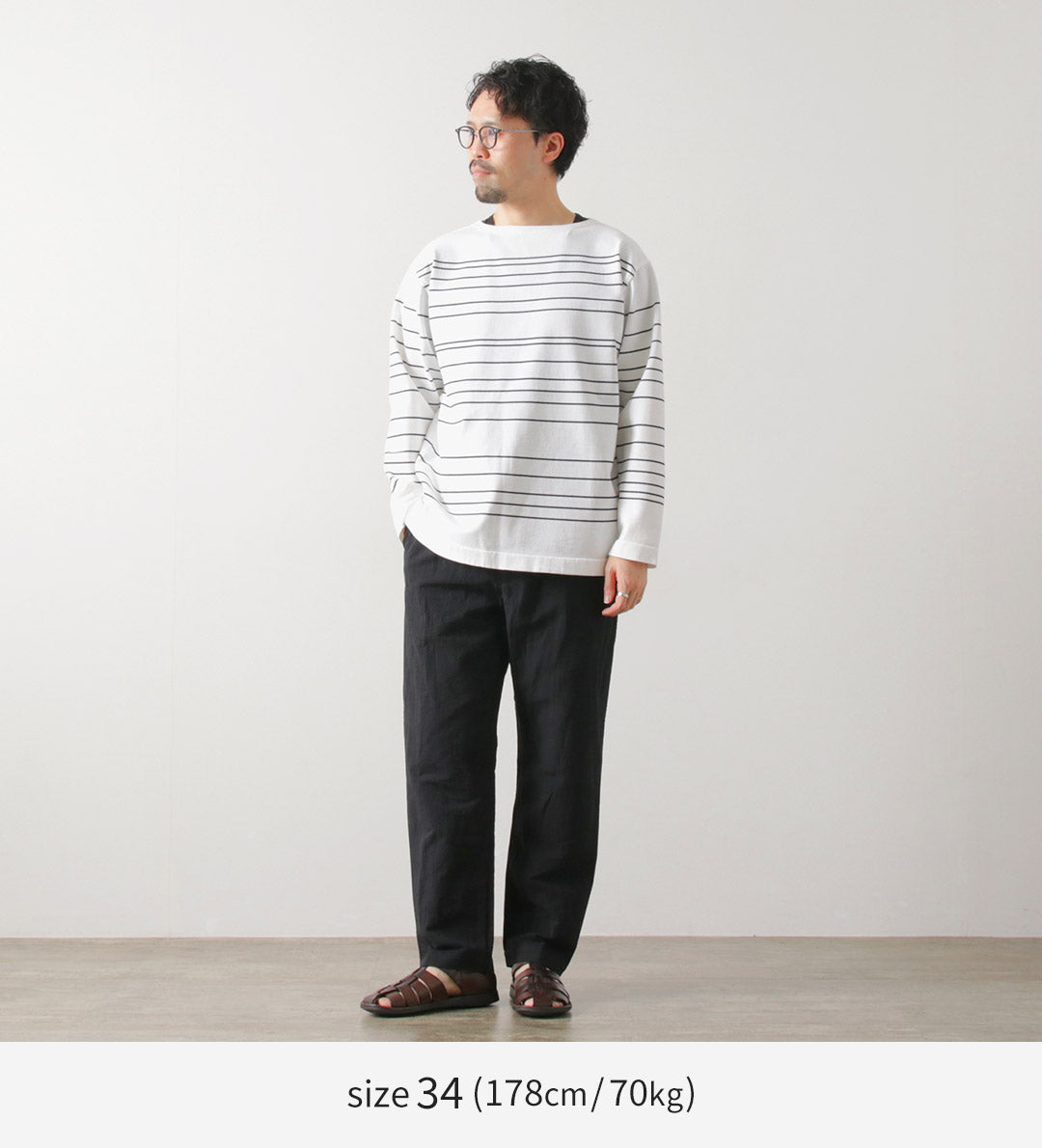 FUJITO / Linen Cotton Seersucker Easy Pants